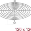 67308 Fan Grill, 120 x 120 mm, silver