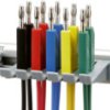 Measuring lead with (4 mm plug, straight) to (4 mm socket, straight), 1 m, black/red/blue/yellow/green, PVC, 1.0 mm², CAT O, 972