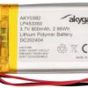 Pakiet akumulatorów Akumulator specjalny, LiPo Akyga LP453350, 3.7 V, 800 mAh
