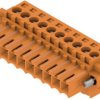 Socket header, 10 pole, pitch 3.5 mm, straight, orange, 1606720000