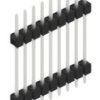 Pin header, 9 pole, pitch 2.54 mm, straight, black, 10056763