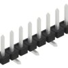 Pin header, 8 pole, pitch 2.54 mm, angled, black, 10059081