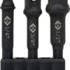 Socket wrench adapter kit, 3 pieces, 1/4 inch, 3/8 inch, 1/2 inch, T4571
