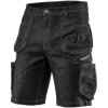 Krótkie spodenki robocze DENIM jeansowe czarne rozmiar L/52 NEO 81-273-L