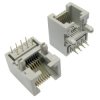 Gniazdo tel.PCB 8p8c 1694 kątowe szare lutowane