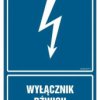 ZNAK - HG025 Wyłącznik dźwigu 7,5 x 10 cm FN - Folia samoprzylepna