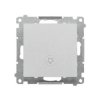 Simon 55 Przycisk dzwonek” z podświetleniem LED (moduł) 10 AX, 250 V~, szybkozłącza Aluminium mat TD1L.01/143