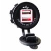 Ładowarka USB 12-24V 3.1A RED LED 2.1A+1A montażowa