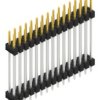 Pin header, 30 pole, pitch 2.54 mm, straight, black, 10057565