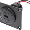 Wbudowane gniazdo zasilania USB-C PD/QC 60 W + płyta montażowa bez diody LED ProCar 12 V, 24 V