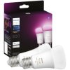 Philips 871951432836500 Hue LED Bulb 2 Pack 16M Colours E27 9W