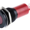 Lampka kontrolna do montażu panelowego 12V ac/dc, czerwona 16mm LED Końcówka lutownicza RS PRO