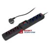 Filtr komp Multi M3+3 DUAL 1,5m ARMAC czarna Listwa przepięć z podw. wył