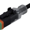 Connection cable, socket, 2 pole, straight to openend, 2m