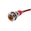 KONTROLKA LED 10 MM 12V METALOWA ŻÓŁTA