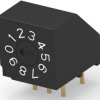 Encoding rotary switch, 16 pole, hexadecimal, angled, 0.4 VA/20 V AC/DC, 1825008-4