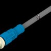 Sensor actuator cable, M12-cable plug, straight to open end, 5 pole, 0.5 m, PUR, gray, 4 A, T4161120005-001