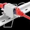 90934 RJ45 Connector, Cat. 6A, Female to Female, Dust Cover, DIN Rail,