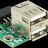 41429 USB Pin Header female > 2 x USB 2.0 Type-A female - up