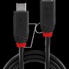 37002 USB 40 Gbit/s cable, black line, C connector to C connector, 2.0