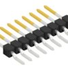 Pin header, 9 pole, pitch 2.54 mm, straight, black, 10050459