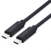 VALUE USB 2.0 Kabel, C–C, M/M, 100W, zwart, 2 m