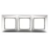 Ramka potrójna srebrna DR3/43 Kontakt Simon54