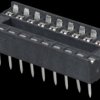 IC socket, 20-pin, double spring contact