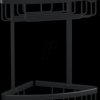 40507-00000-00 tesa Aluxx black corner shower rack, two-level