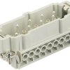 Pin contact insert, 16B, 8 pole, equipped, screw connection, with PE contact, 09340062601