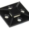 Mocowanie opaski kablowej samoprzylepne, 38mm x 38 mm, kolor: Czarny, RS PRO