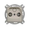 MINI Mechanizm gniazda abonenckiego RTV przelotowego 9dB taupe 60MG9P