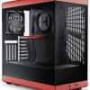 HYTE Y40 Tempered Glass Midi Tower Obudowa do komputera czarno-czerwony