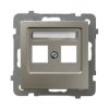 AS Obudowa gniazda podwójne typu Keystone prosta satyna light GPK-2G/p/45 OSPEL