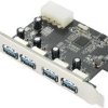 Karta kontrolera USB 3.2 Gen 1 Renkforce RF-4821054 4 porty PCIe