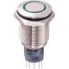 LAS2GQF-11E/G/12V/N/P 16mm IP67 Vandal Resistant Switch SPST, On-On, Green LED