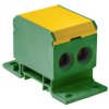 Blok rozdzielczy 1-biegunowy 160A 2x6-70 mm2 / 2x6-70 mm2 TH35 żółto-zielony E.4092/Ż-Z PAWBOL