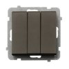 SONATA Wyłącznik potrójny czekoladowy metalik ŁP-13R/m/40 OSPEL