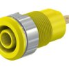 Złącze bananowe Gniazdo Wypustka Żółty 24A Staubli rozmiar 4 mm