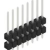 Pin header, 8 pole, pitch 2.54 mm, straight, black, 10050827