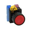 IDEC YW1B-M1E01R 22mm Momentary Pushbutton Black bezel Red button