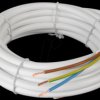 Flexible cable, 3 x 1.5 mm², white, 5-m coil