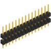 Pin header, 15 pole, pitch 2.54 mm, straight, black, 10056465