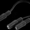 502-16 3.5-mm jack adapter, 1x plug/2x socket