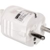Wtyczka prosta 10/16A 2P+Z UNI-SCHUKO IP20 biała 08266