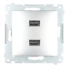 Ładowarka 2xUSB DC2USB.01/43 srebro Kontakt Simon54