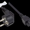 P0105-S050 power cord type E+F CEE 7/7 to C5 , black, 0,75 mm², 5 m