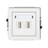 DECO Gniazdo podwójne 2xUSB-AA 3.0 biały DGUSB-6