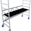 Krause 942104 FahrGerüst aluminium Składana rama mobilne, składany Maksymalna wysokość robocza: 2.90 m srebrny 39 kg