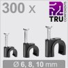 Haczyki z tworzywa sztucznego TRU COMPONENTS T24CA130 TC-13448472, 3 do 10 mm, 300 szt.